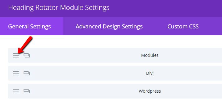 Heading Rotator Edit Rotating Text Settings 1