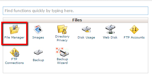 cpanel file manager