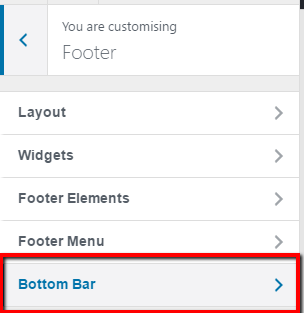 bottom bar