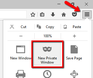 mozilla firefox private window