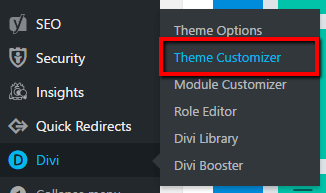 theme customizer from admin panel