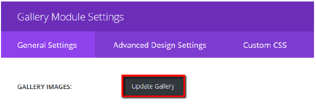 Update gallery in gallery module settings