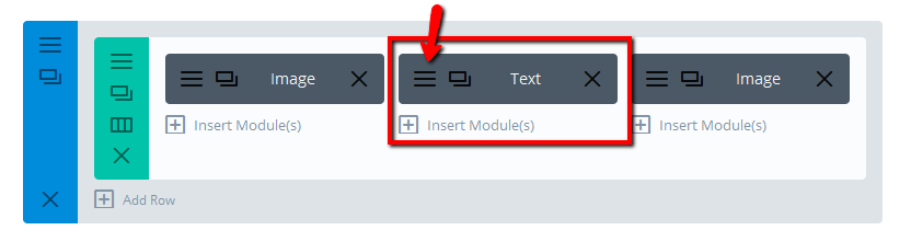 text module settings