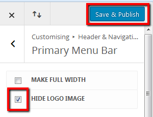 hide logo and save