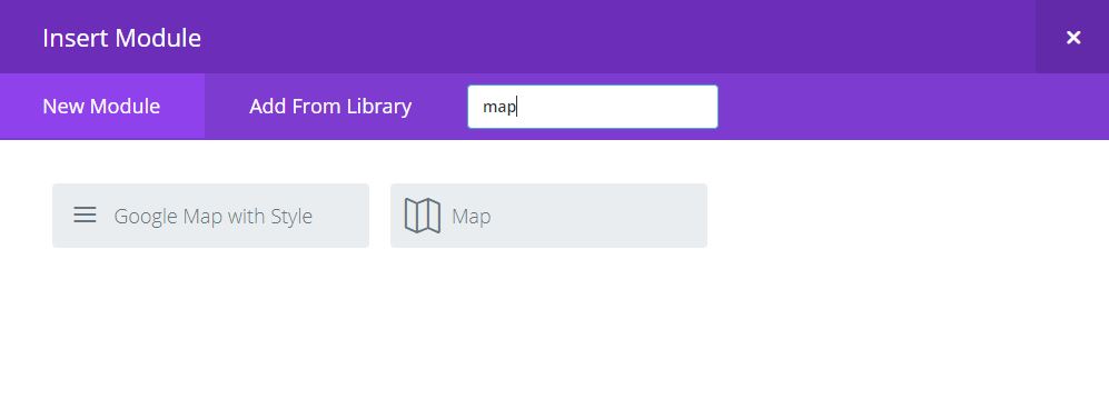 Divi Page Builder Module Refine showing filtered search results