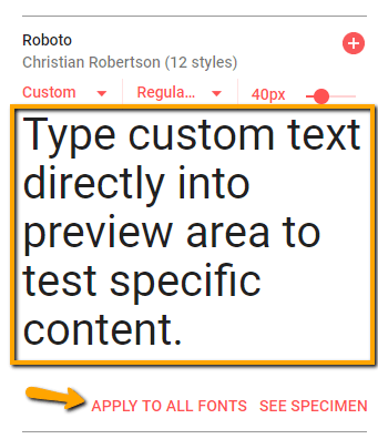 preview specific text google fonts