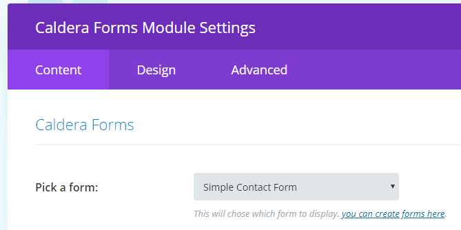 select form or create a new one