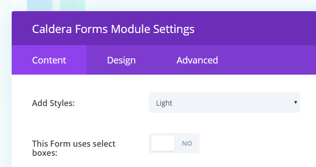 select form styling and whether the form is using select boxes